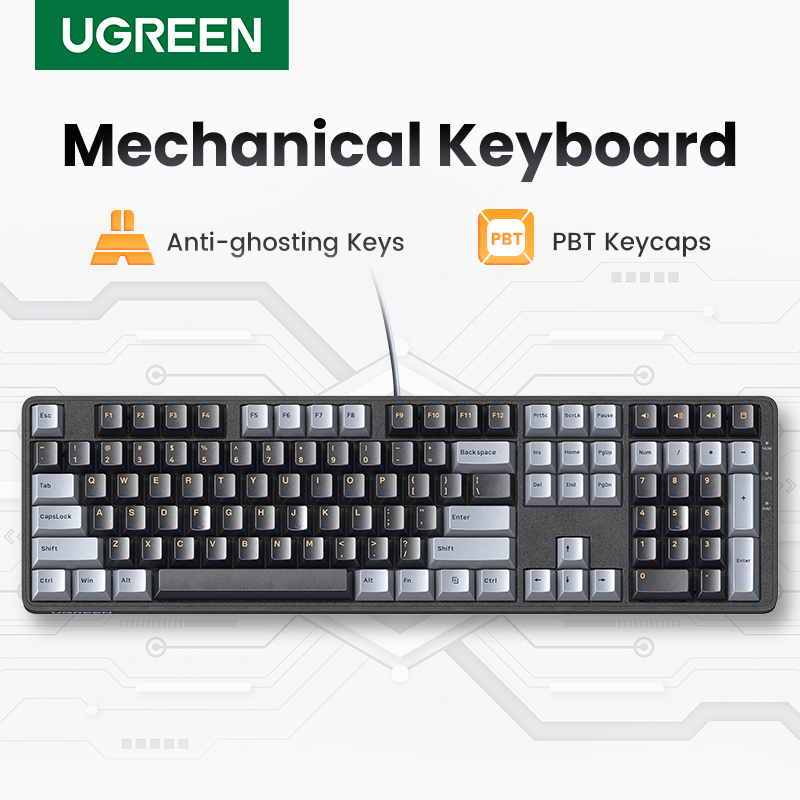 Keyboard Gaming Mac - UGREEN Mechanical Keyboard 108 PBT Keycaps