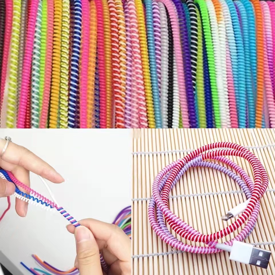 Coiled Usb Cable - TPU Spiral USB Charging Cable Protector
