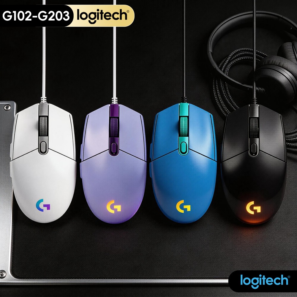 Logitech Mouse G203 - G102 Logitech G203 Mouse, Lightsync RGB
