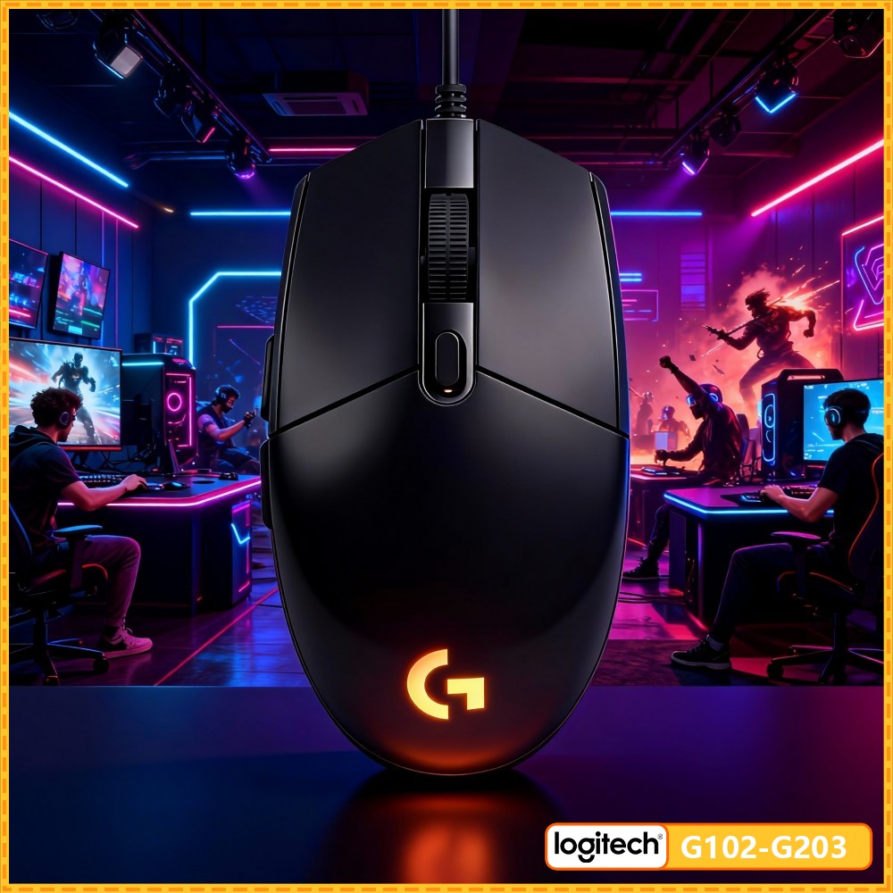 Logitech Mouse G203 - Logitech G203 Wired RGB Gaming Mouse,
