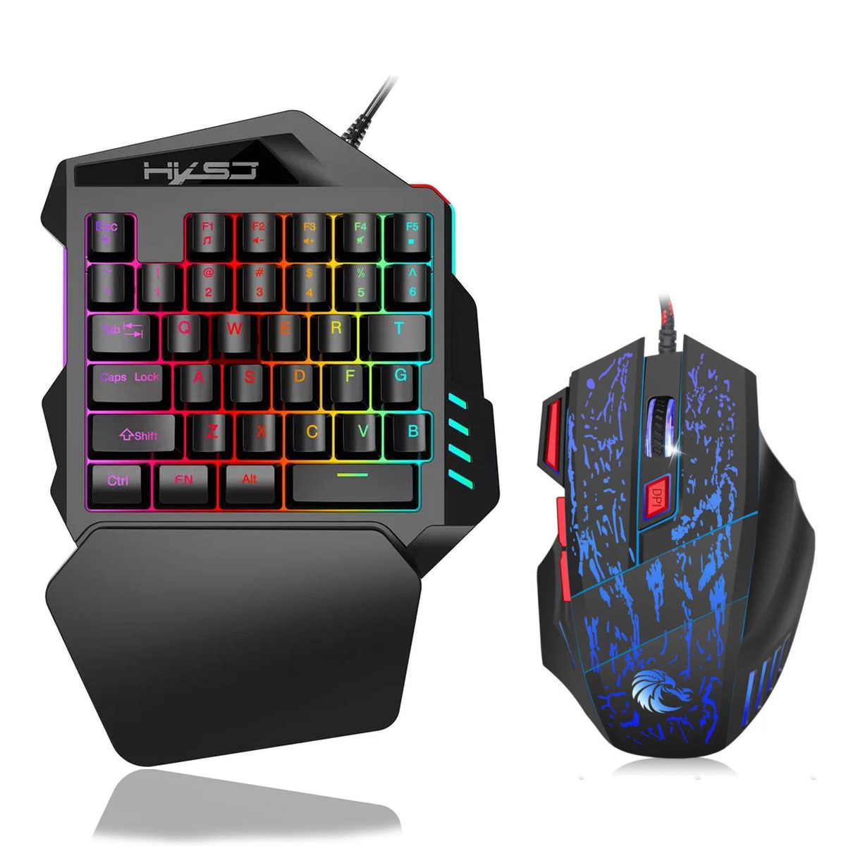 Gaming Keyboard Half - 35-key film colorful one-handed gaming keyboard