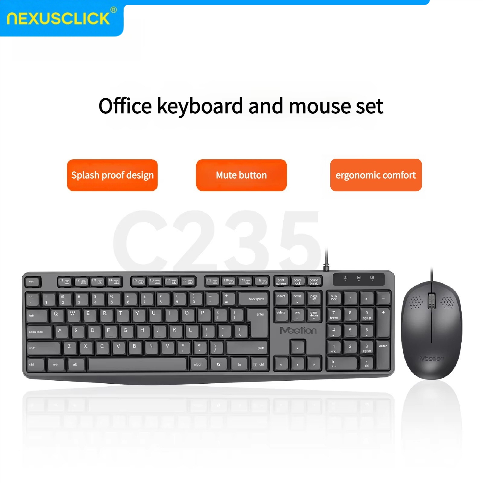 NexusClick Arabic English Wire - Gaming Keyboard That Is Quiet 评论和价格
