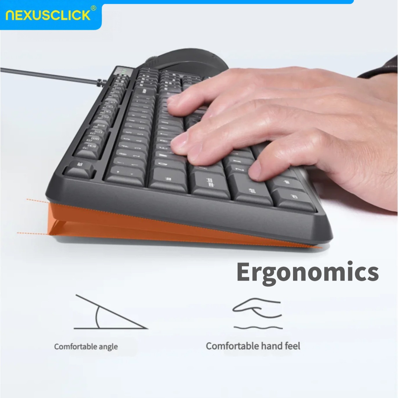 NexusClick Arabic English Wire - Gaming Keyboard That Is Quiet 评论和价格
