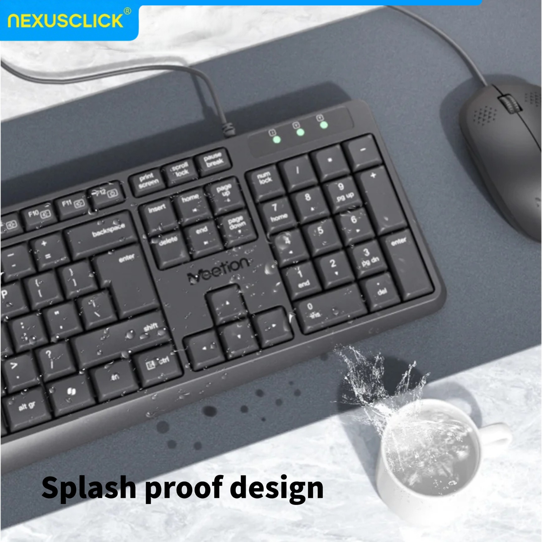 NexusClick Arabic English Wire - Gaming Keyboard That Is Quiet 评论和价格