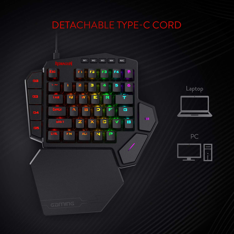 Redragon K585 DITI One-Handed  - Gaming Keyboard Half 评论和价格
