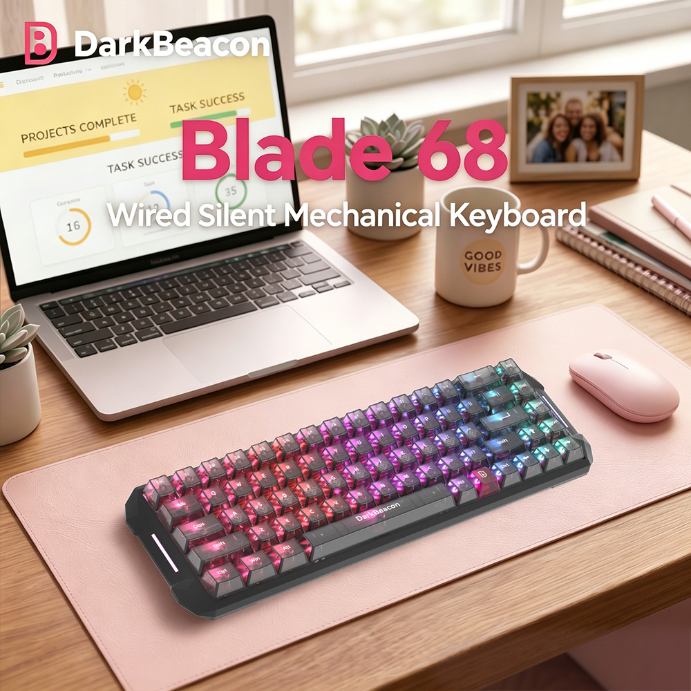 DarkBeacon Blade 68 Wired Sile - Gaming Keyboard That Is Quiet 评论和价格