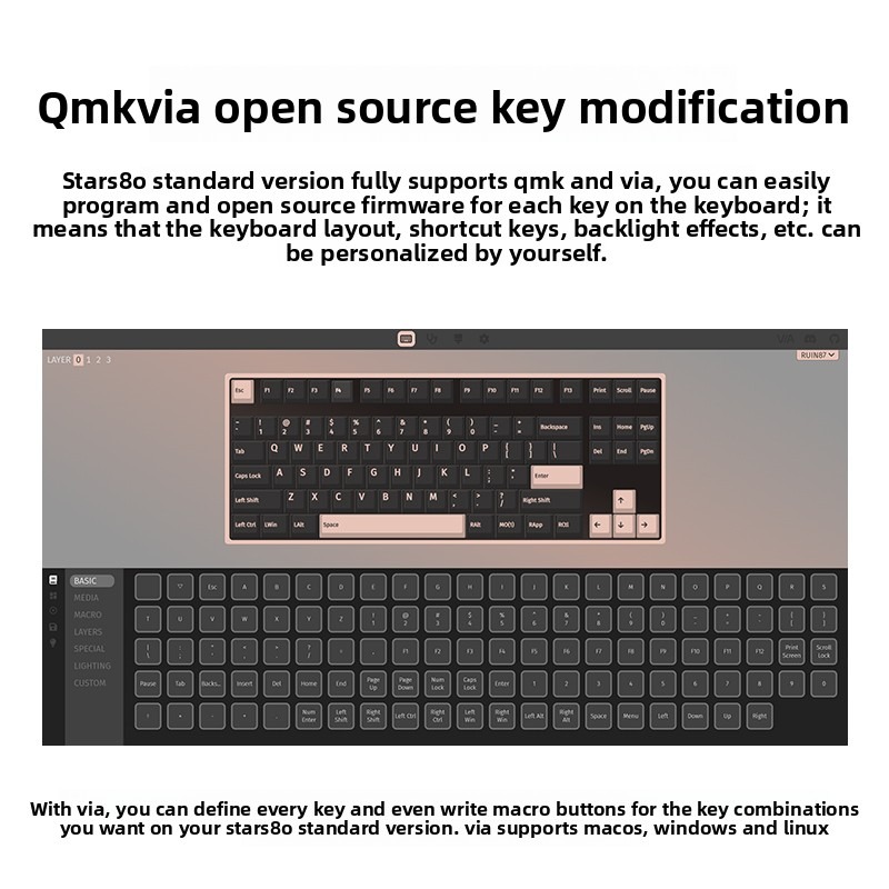 WEIKAV STARS80 TKL Mechanical  - Keyboard Gaming Mac 评论和价格