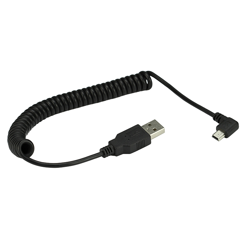 Spring Coiled  Mini USB 5Pin   - Coiled Usb Cable 评论和价格