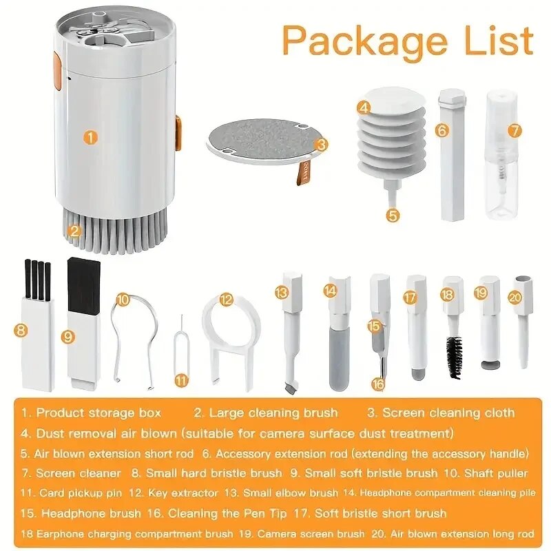 20-in-1 Cleaner Kit Computer K - Keycap Puller Ring 评论和价格