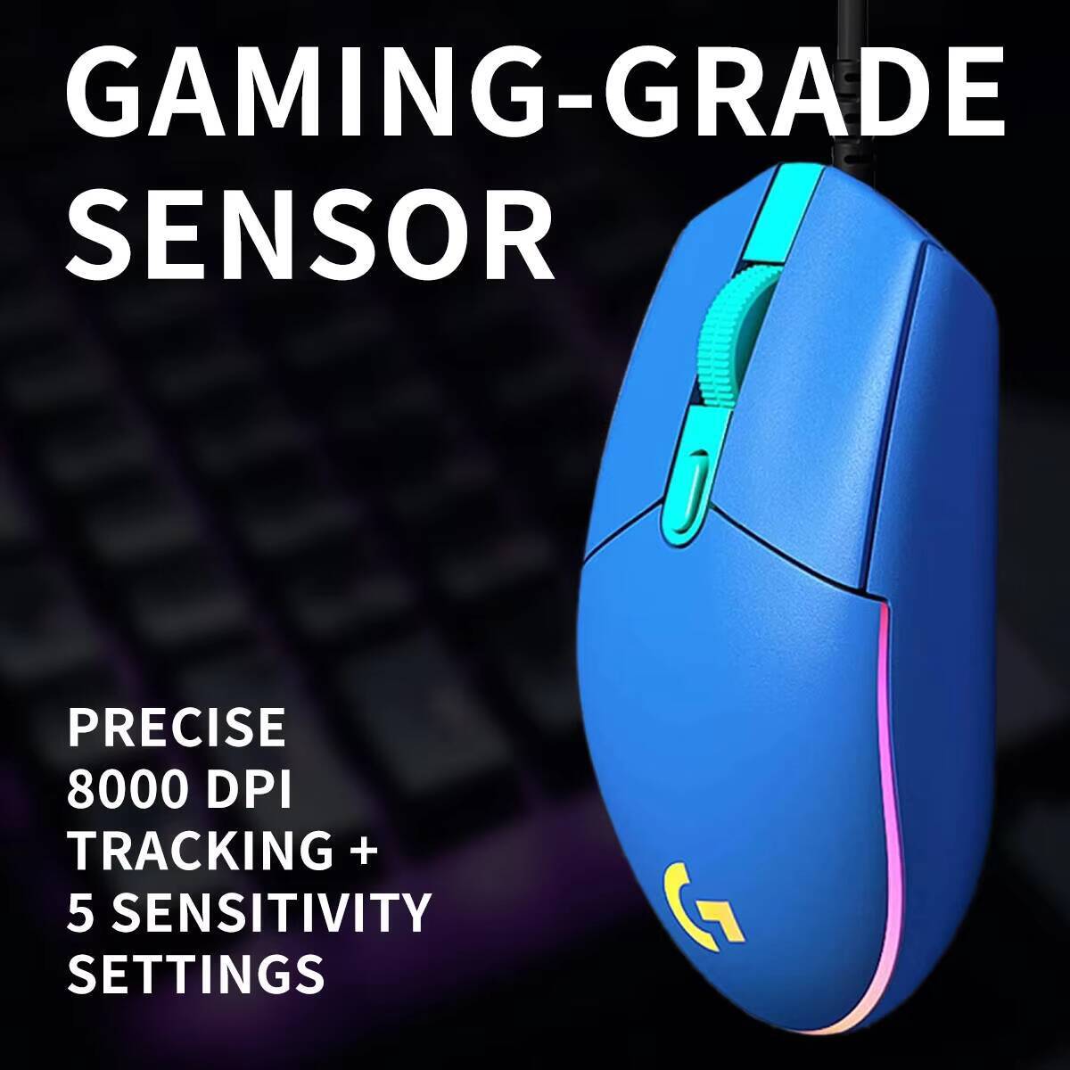 Logitech G203 Gaming Mouse 800 - Logitech Mouse G203 评论和价格