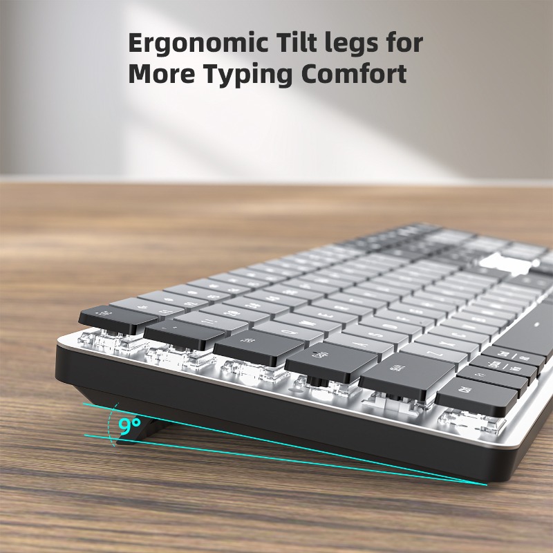 Bluetooth Dual-Mode Ultra-Thin - Gaming Keyboard That Is Quiet 评论和价格