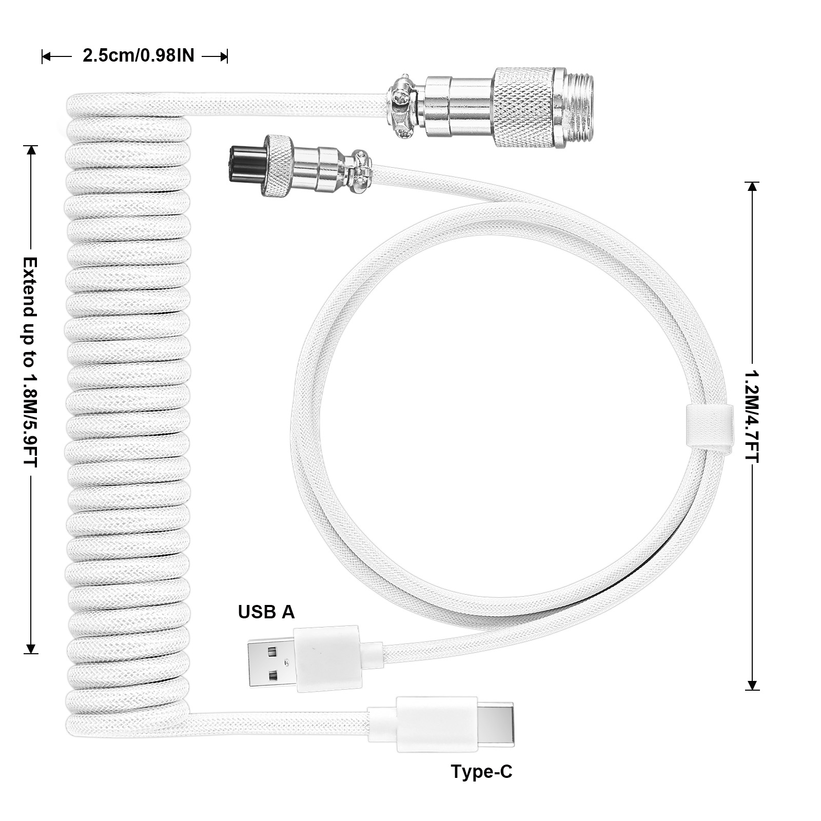 USB Type C Mechanical Keyboard - Coiled Usb Cable 评论和价格