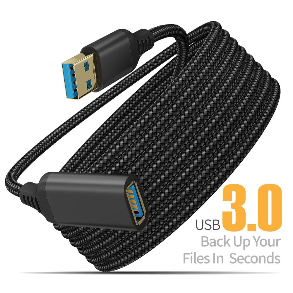 USB 3.0 Nylon Braided Extensio - Coiled Usb Cable 评论和价格