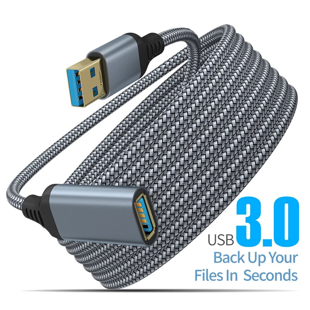 USB 3.0 Nylon Braided Extensio - Coiled Usb Cable 评论和价格