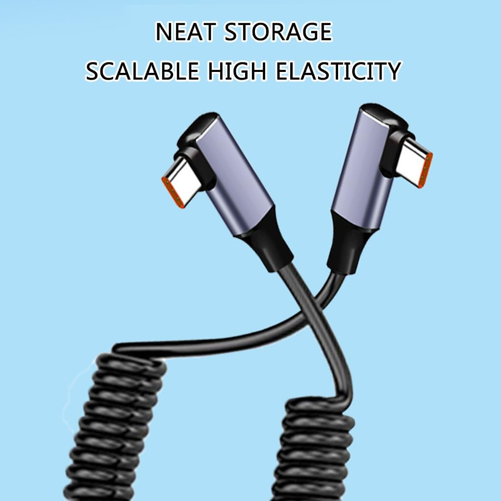 240W PD Coiled Spring Type-C C - Coiled Usb Cable 评论和价格