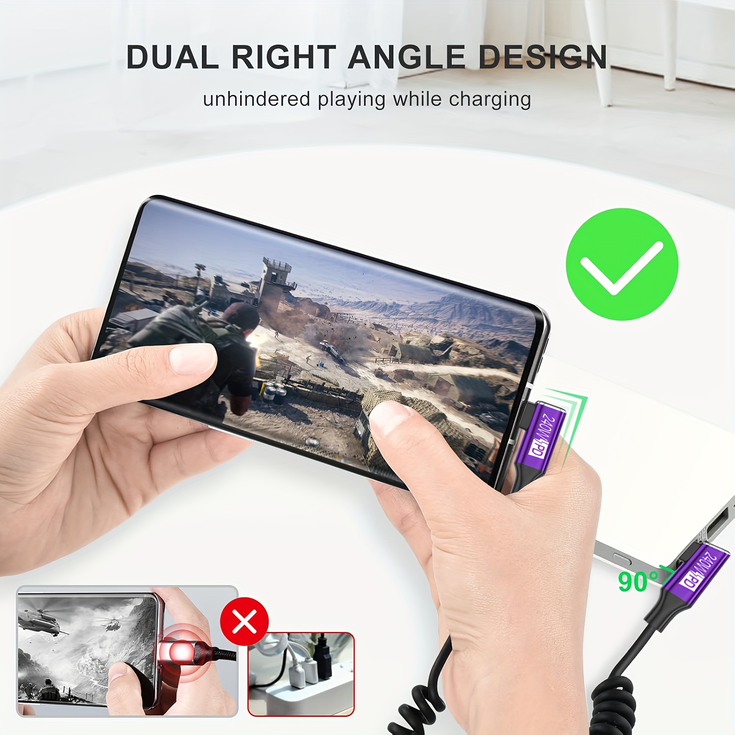 USB-C to USB-C Coiled Cable wi - Coiled Usb Cable 评论和价格