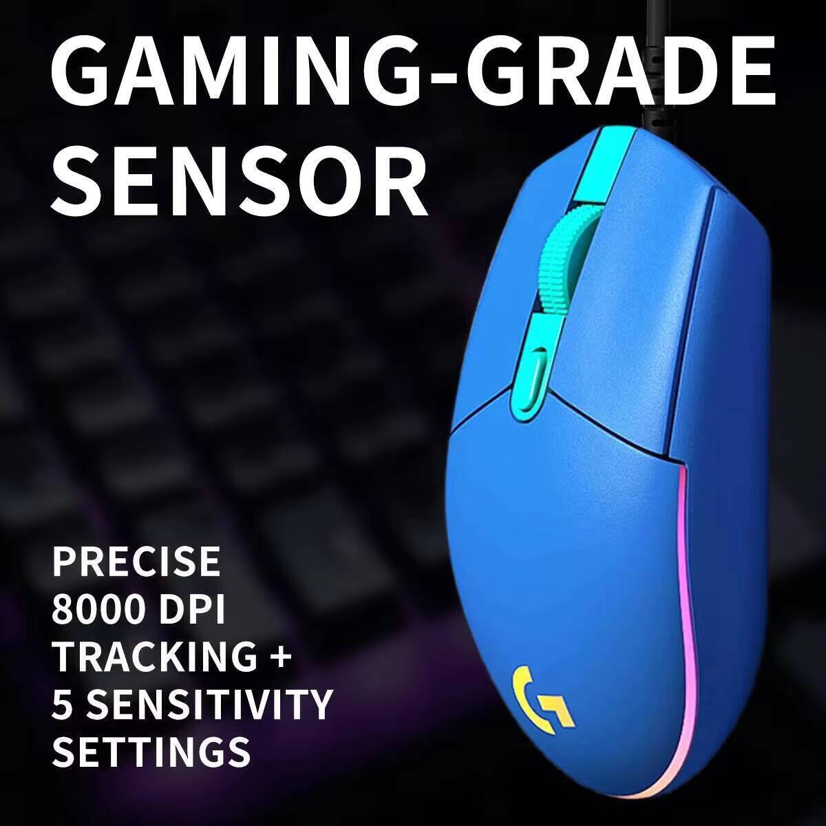 Logitech G203 Gaming Mouse 800 - Logitech Mouse G203 评论和价格