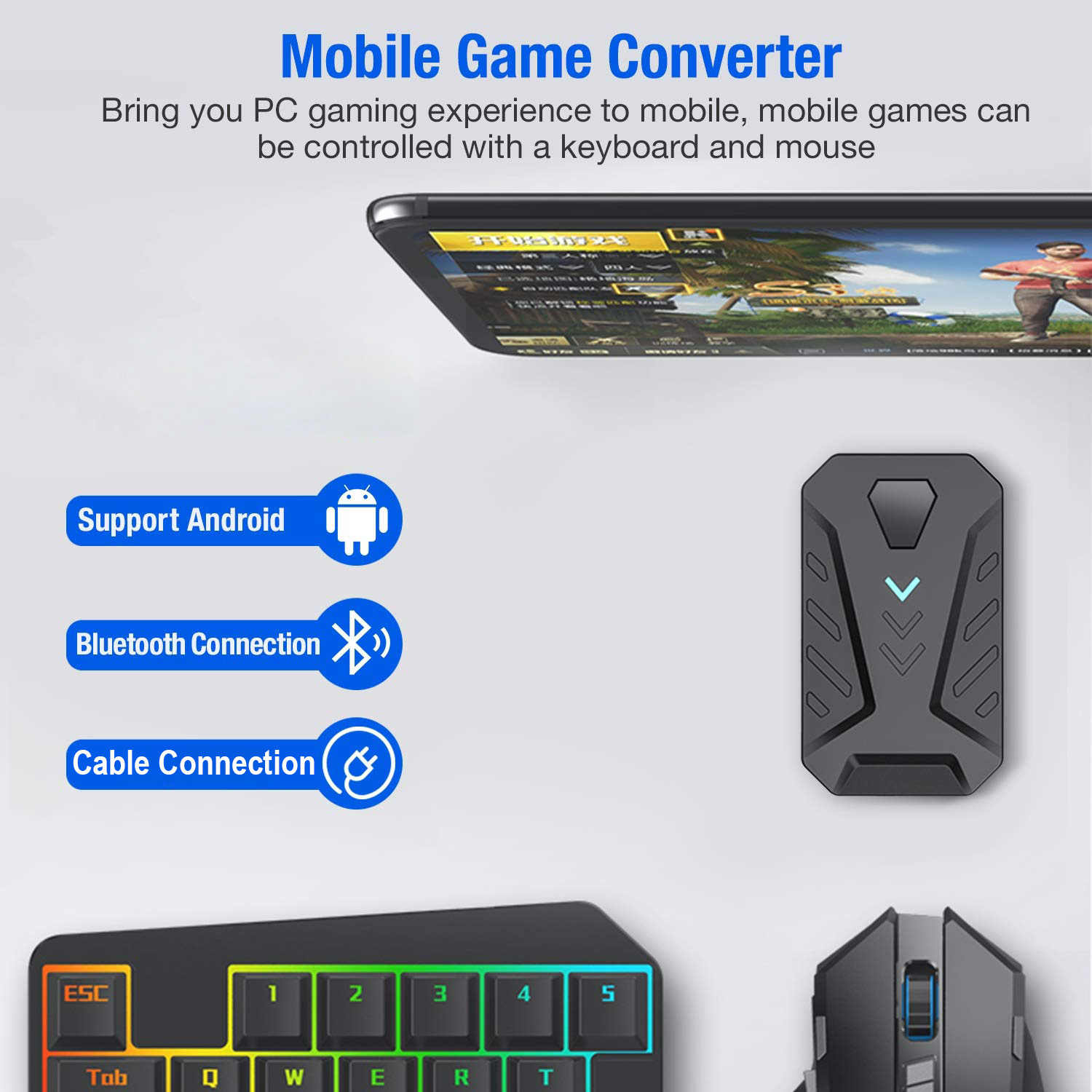 Mobile Games Converter Gaming  - Gaming Keyboard Half 评论和价格