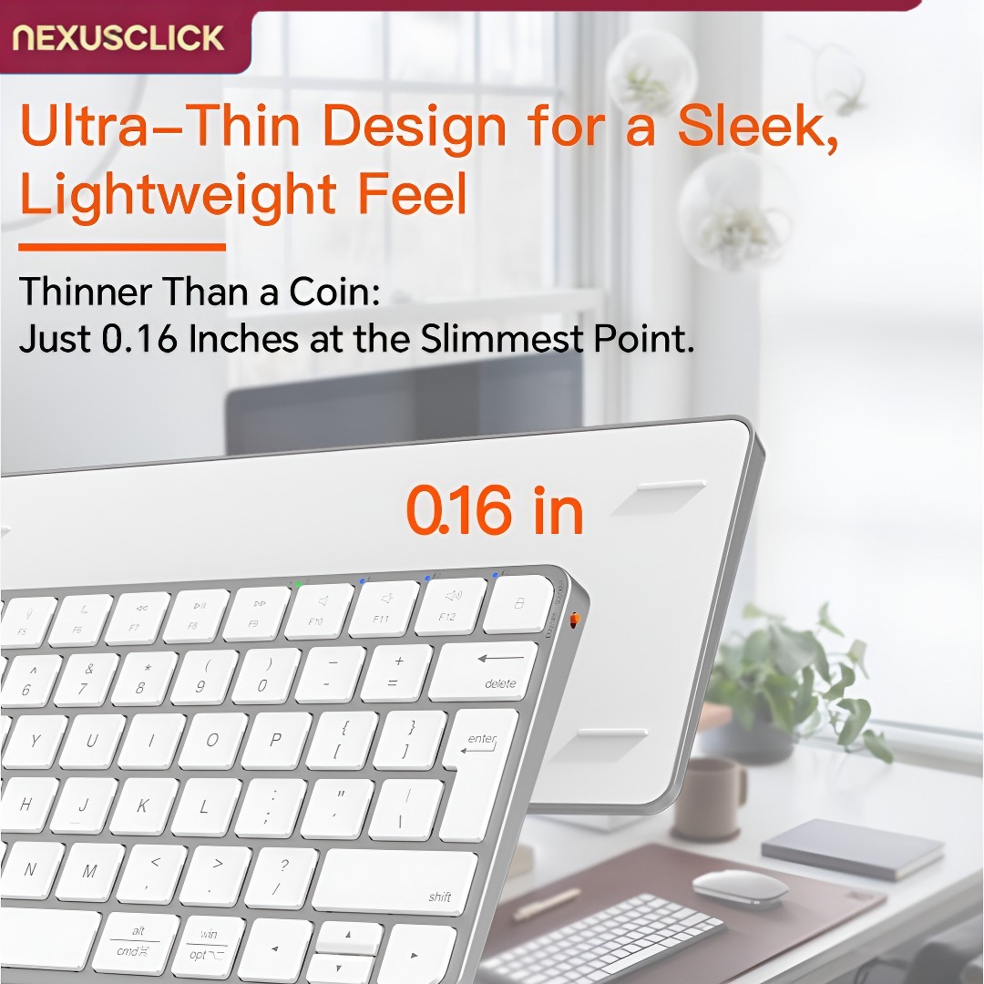 NexusClick Ultra Slim Wireless - Gaming Keyboard That Is Quiet 评论和价格