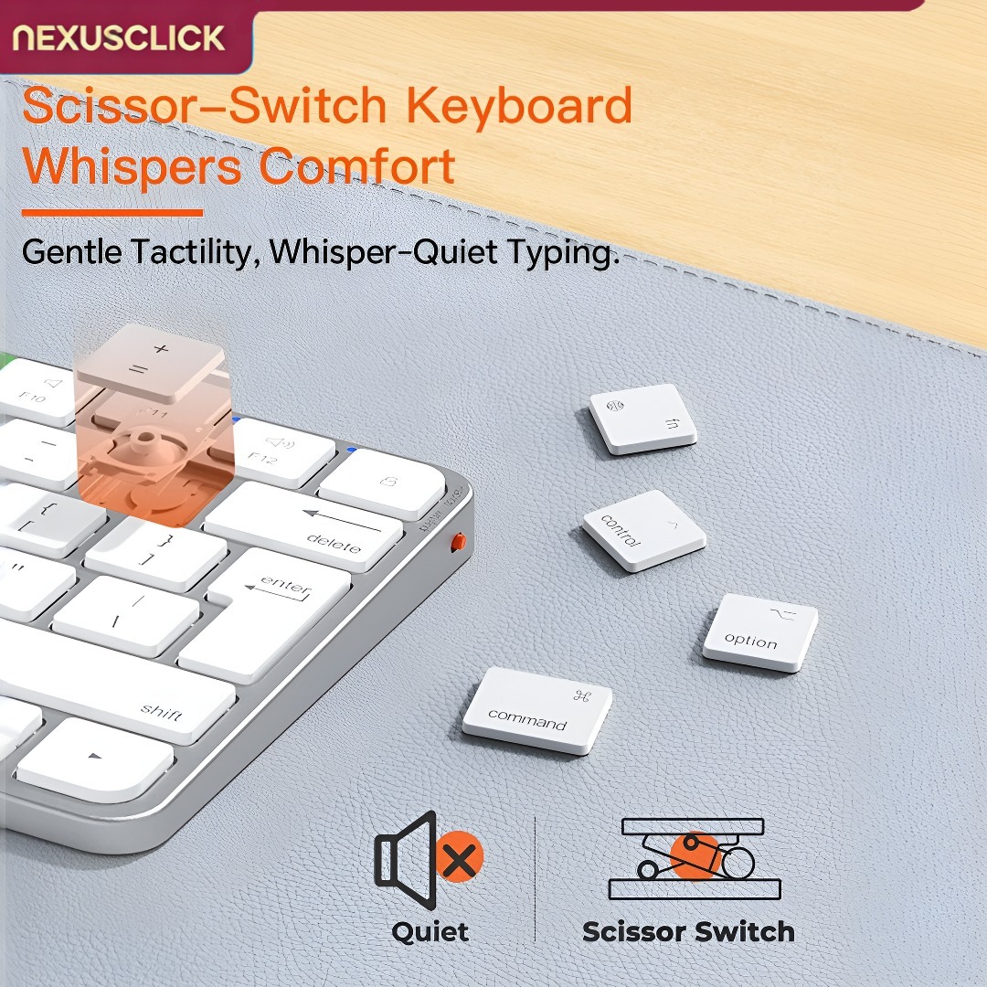 NexusClick Ultra Slim Wireless - Gaming Keyboard That Is Quiet 评论和价格