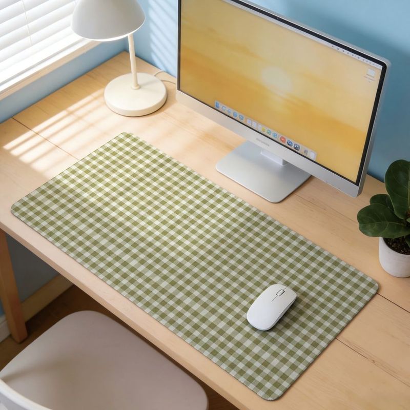 Olive Green Check Design Mouse - Gaming Keyboard Brand 评论和价格