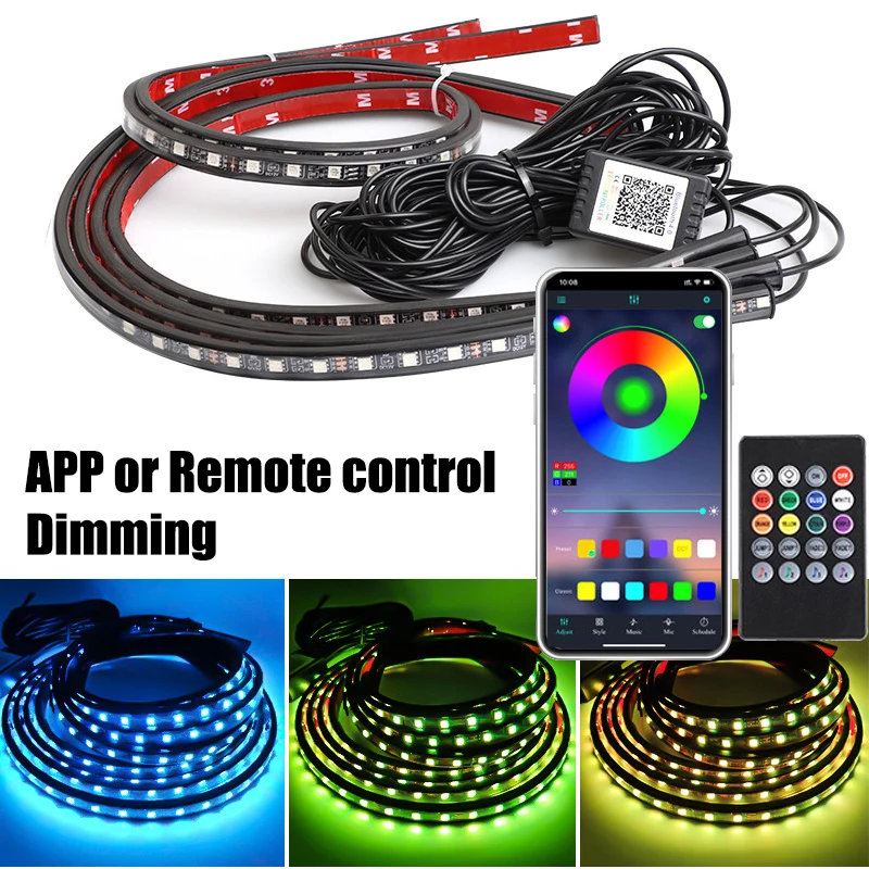 RGB Flexible LED Light bar Car - Rgb Underglow Strip 评论和价格