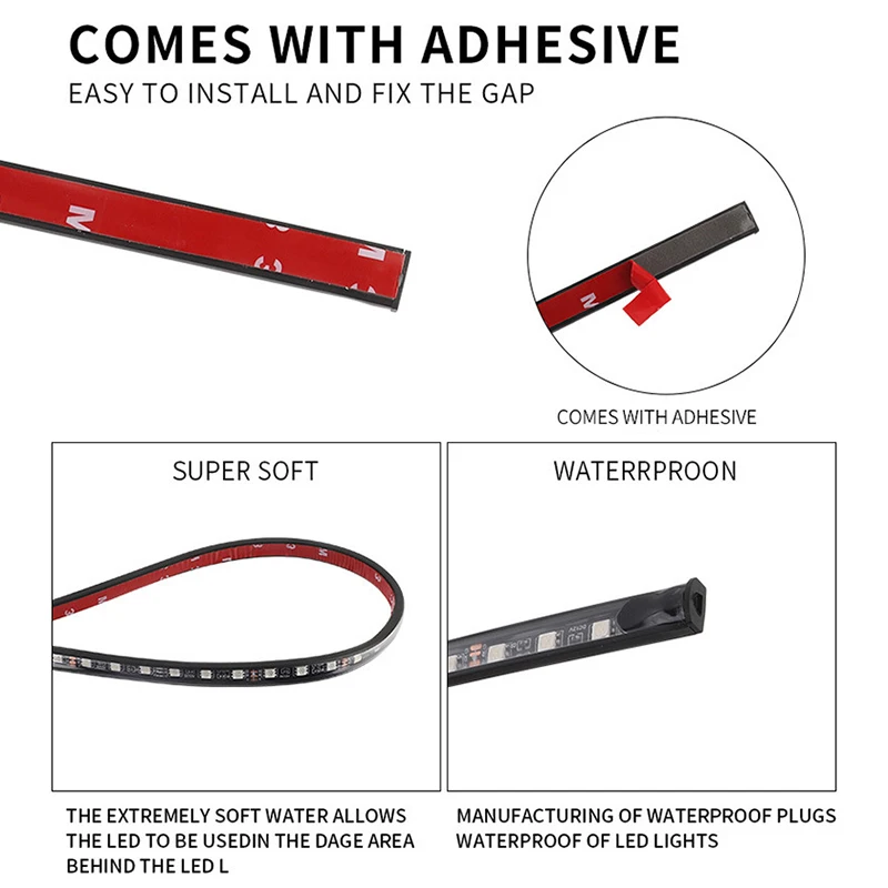 RGB Flexible LED Light bar Car - Rgb Underglow Strip 评论和价格