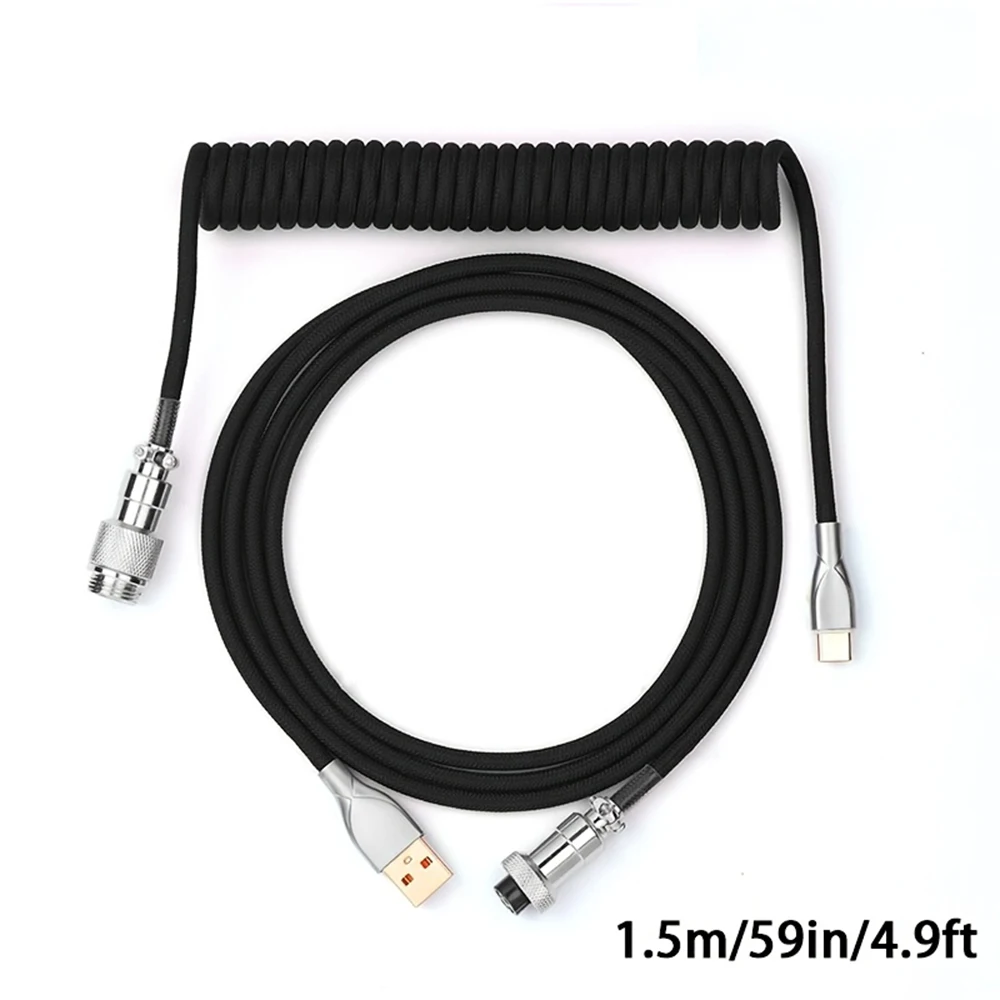 1.5m Coiled Keyboard Cable USB - Coiled Usb Cable 评论和价格