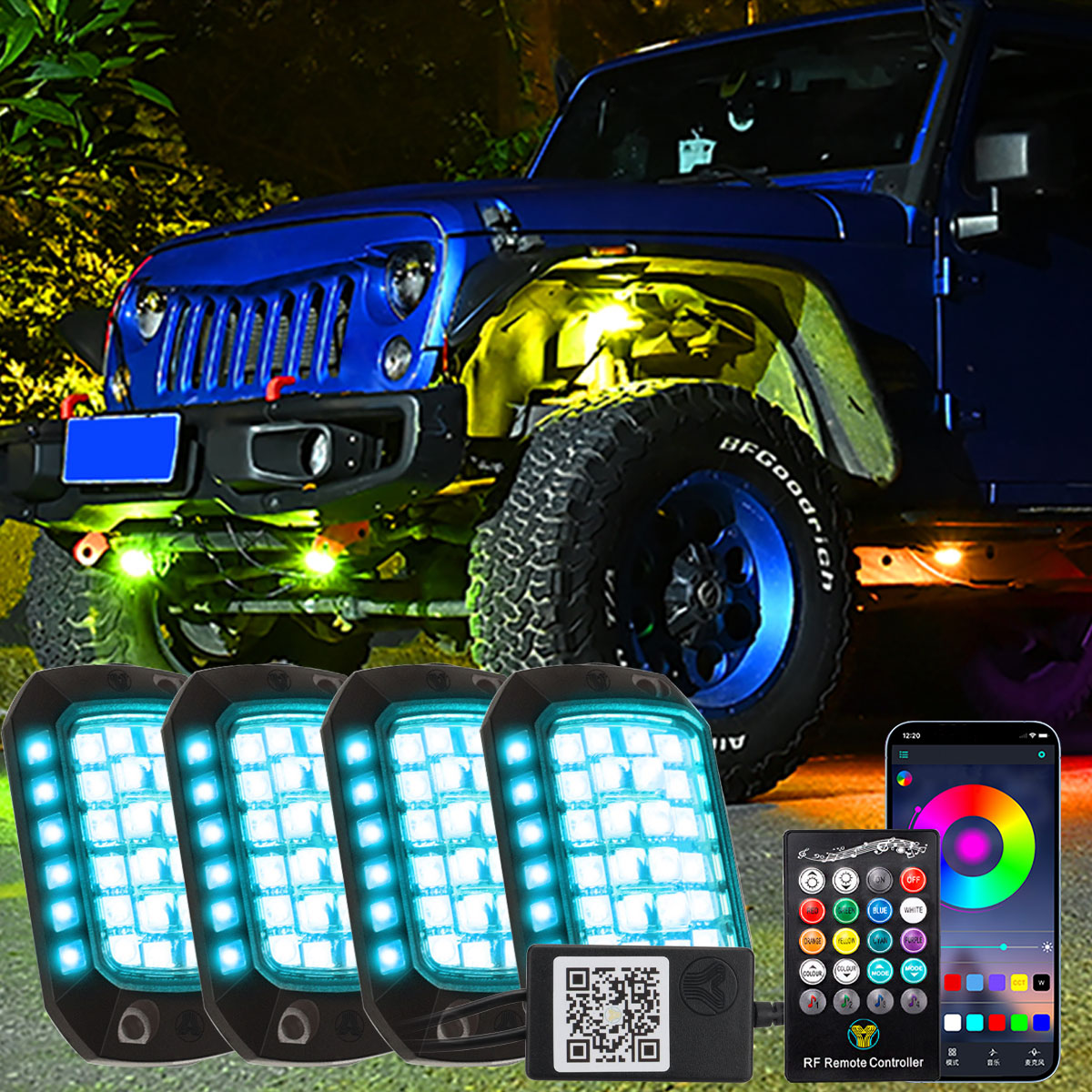 Car RGB LED Chassis Light Stri - Rgb Underglow Strip 评论和价格
