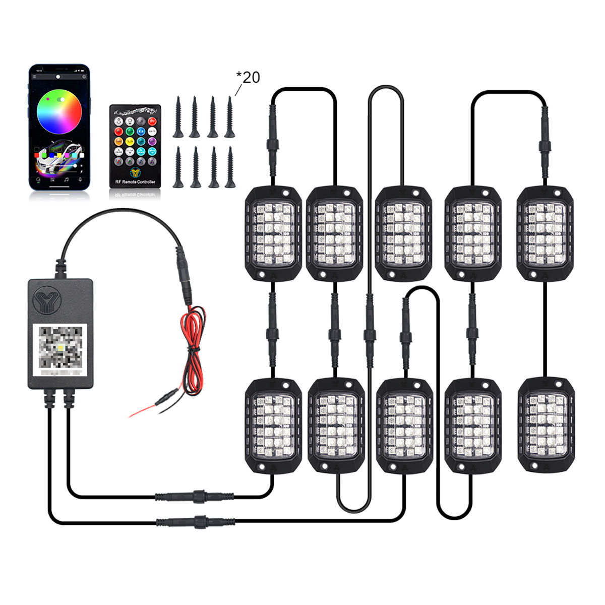 Car RGB LED Chassis Light Stri - Rgb Underglow Strip 评论和价格