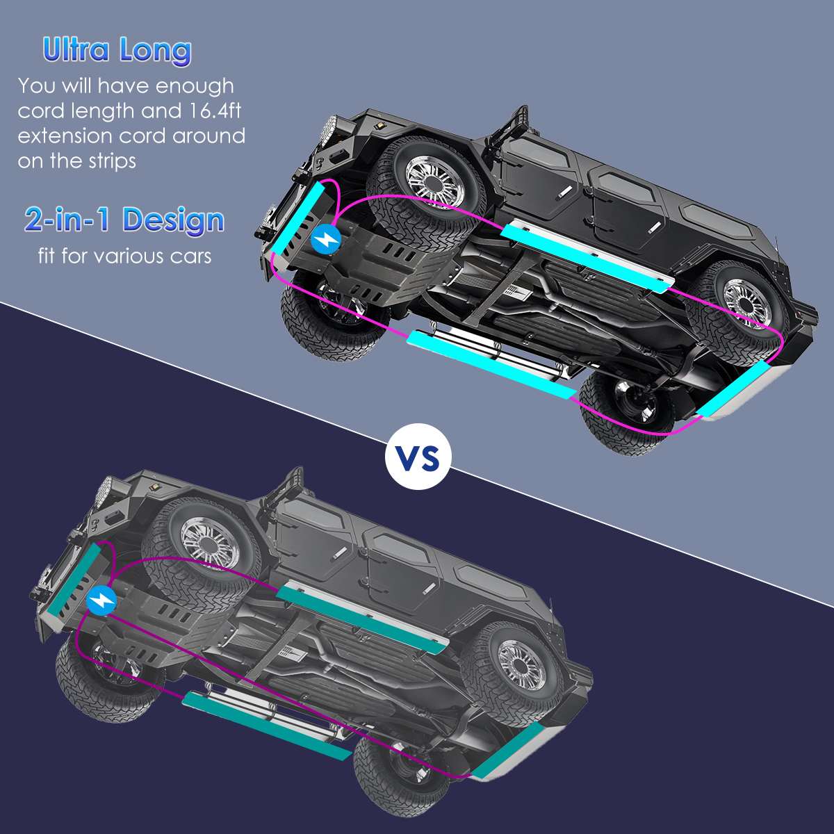 Wireless LED Car Flexible Unde - Rgb Underglow Strip 评论和价格
