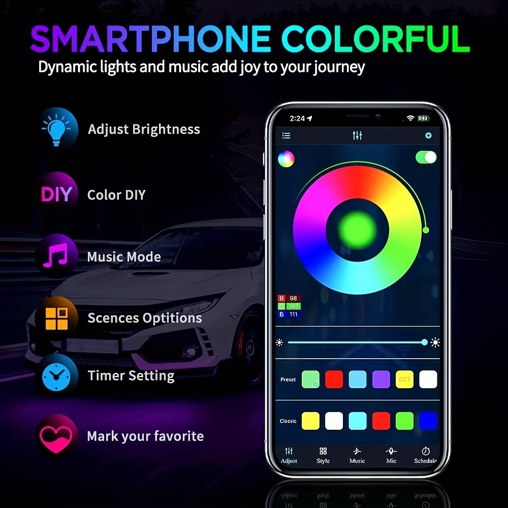 RGB Flexible Car Underglow LED - Rgb Underglow Strip 评论和价格
