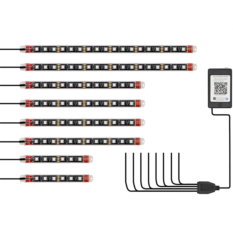 8PCS Motorcycle Underglow LED  - Rgb Underglow Strip 评论和价格